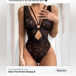 Fascinating Nights Brand New with Tags Lace Bodysuit - Large